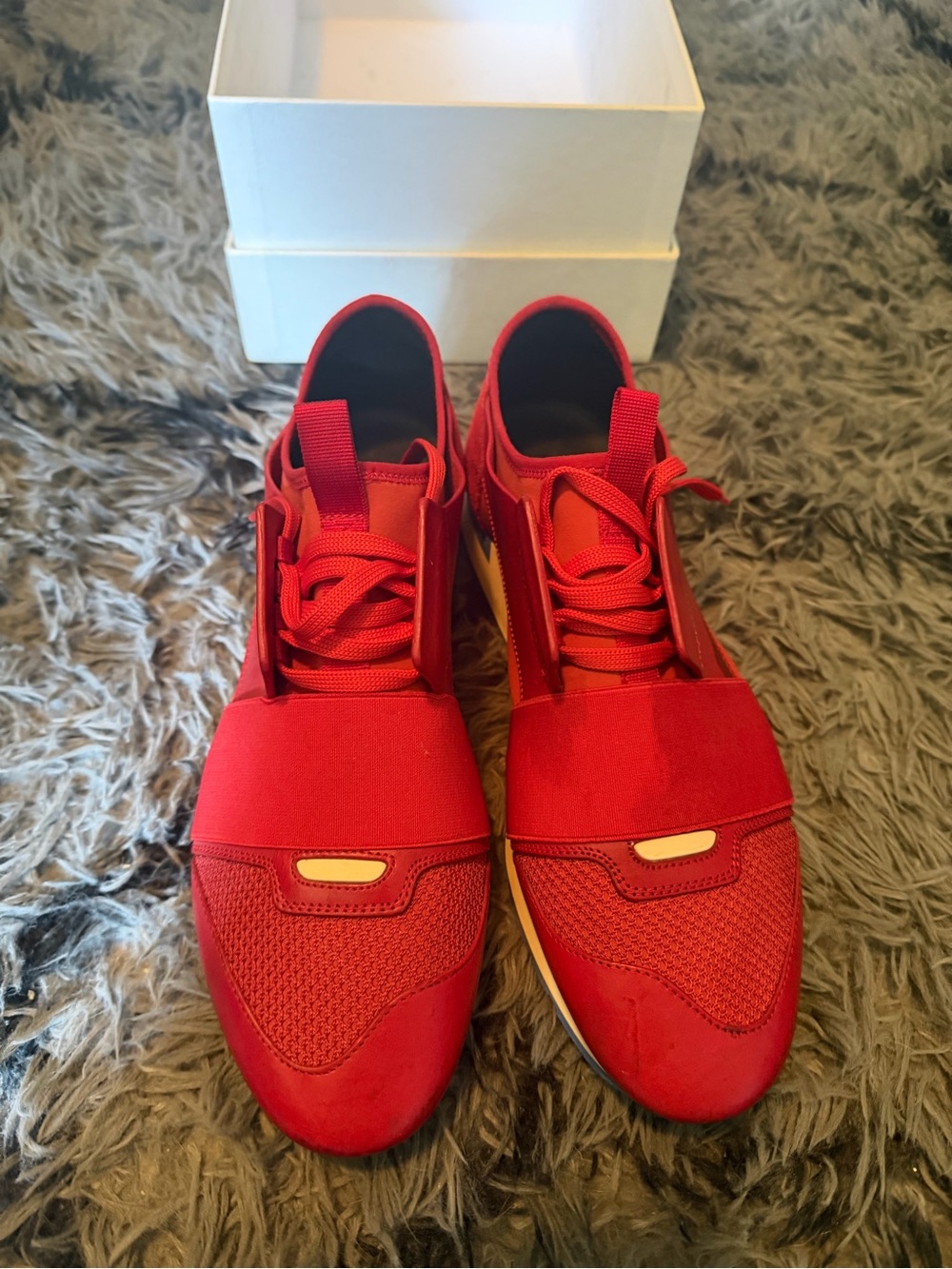 Balenciaga Red Tace Runner Sneakers